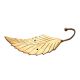 Golden Brass Leaf Key Hooks For Wall